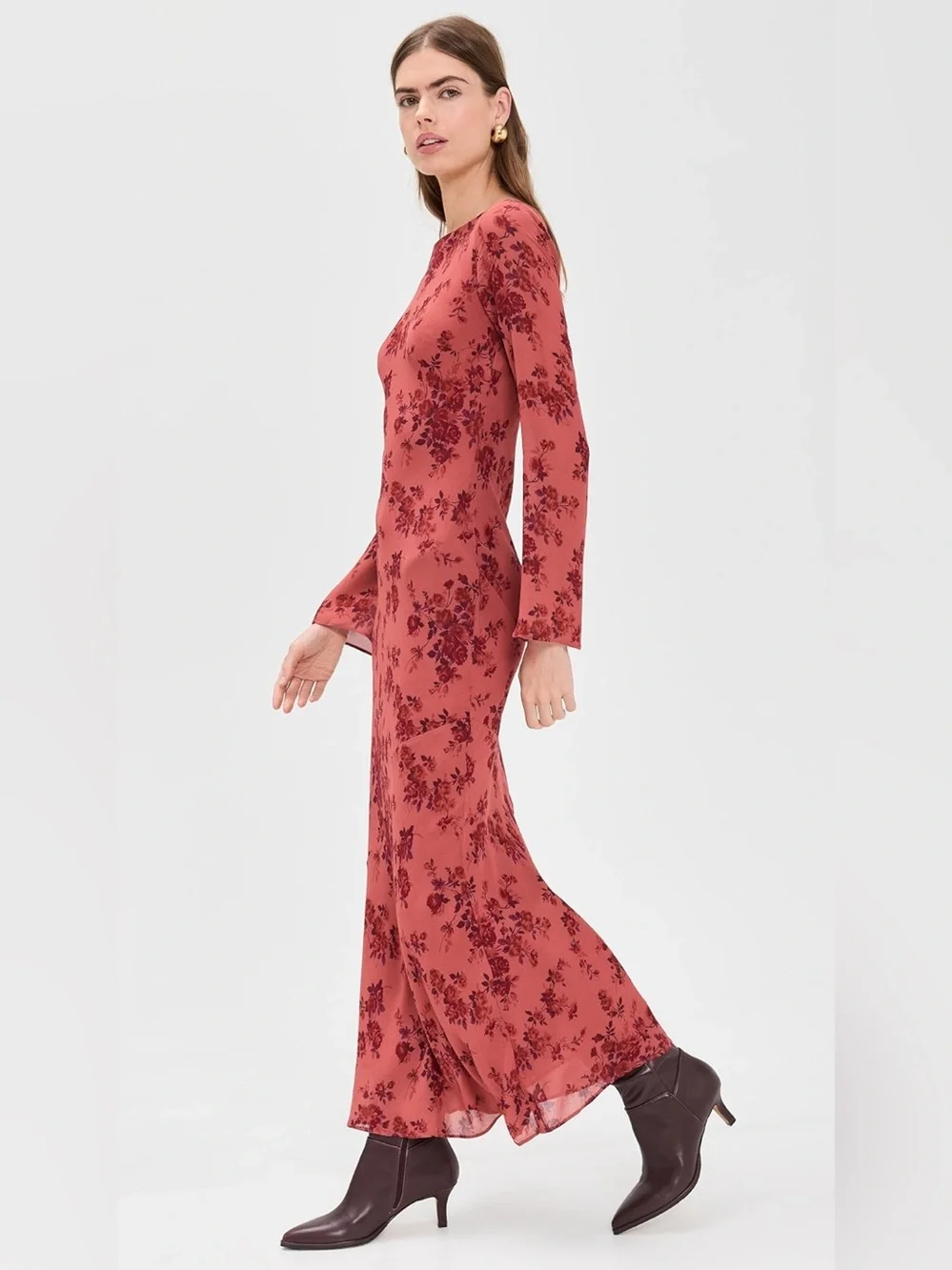 NWT Reformation Esra Long Sleeve Floral Maxi Dress